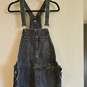 Gap Black Denim Tall Overalls
